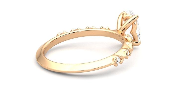 Taylor & Hart Izarra Oval Engagement Ring 360 degree image 12