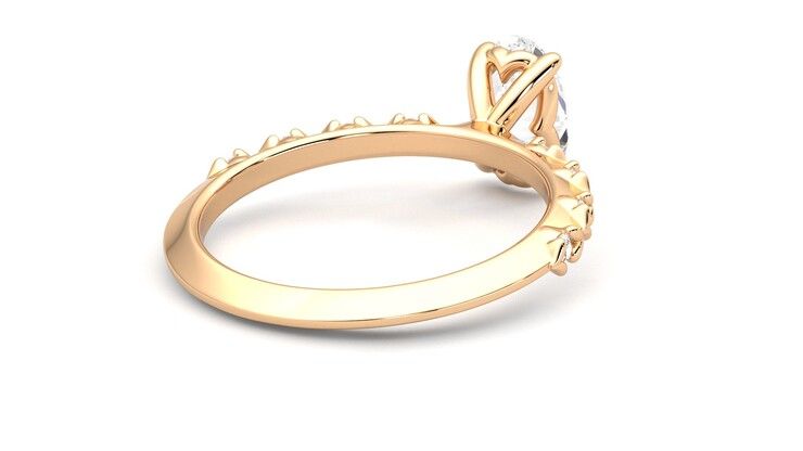 Taylor & Hart Izarra Oval Engagement Ring 360 degree image 13