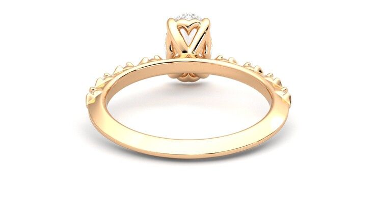 Taylor & Hart Izarra Oval Engagement Ring 360 degree image 15