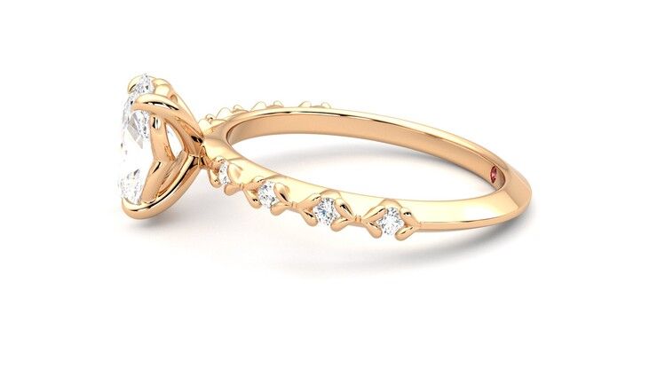 Taylor & Hart Izarra Oval Engagement Ring 360 degree image 21