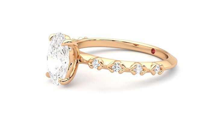 Taylor & Hart Izarra Oval Engagement Ring 360 degree image 23