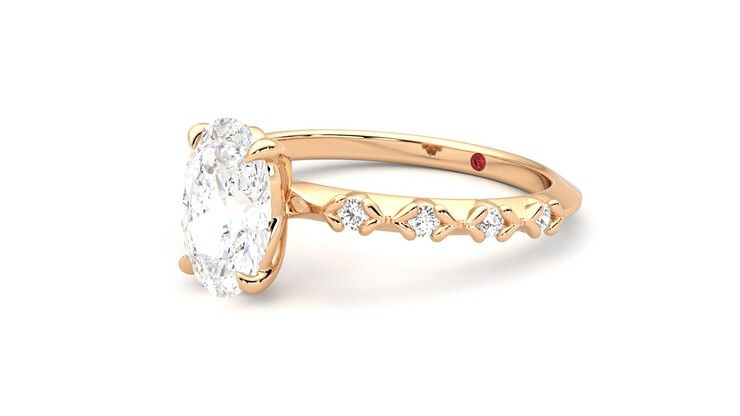 Taylor & Hart Izarra Oval Engagement Ring 360 degree image 24