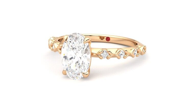 Taylor & Hart Izarra Oval Engagement Ring 360 degree image 26