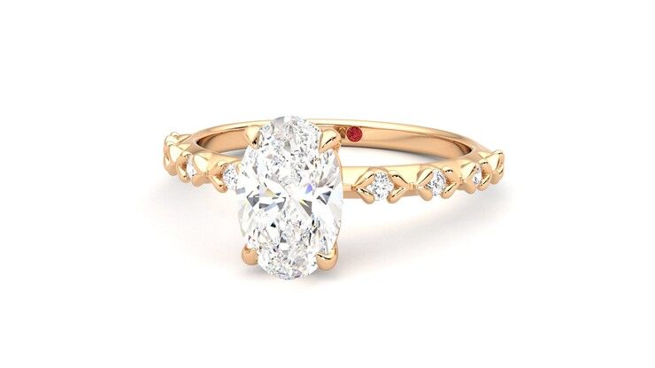 Taylor & Hart Izarra Oval Engagement Ring 360 degree image 27