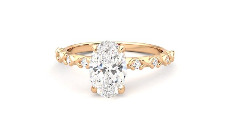 Taylor & Hart Izarra Oval Engagement Ring 360 degree image 28