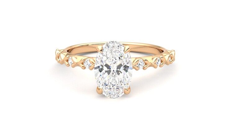 Taylor & Hart Izarra Oval Engagement Ring 360 degree image 29