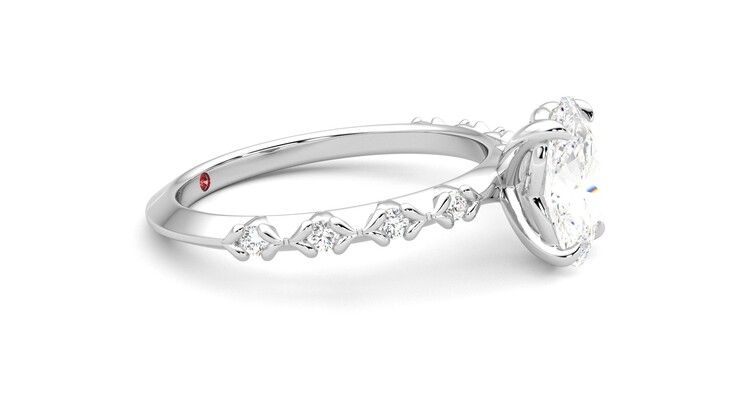 Taylor & Hart Izarra Oval Engagement Ring 360 degree image 8
