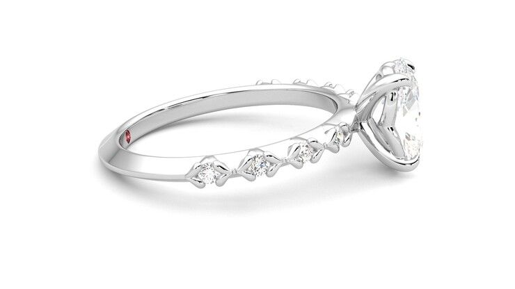 Taylor & Hart Izarra Oval Engagement Ring 360 degree image 9