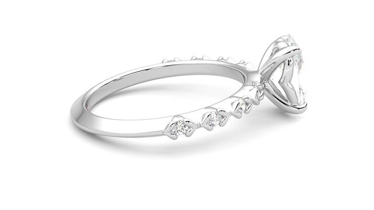 Taylor & Hart Izarra Oval Engagement Ring 360 degree image 10
