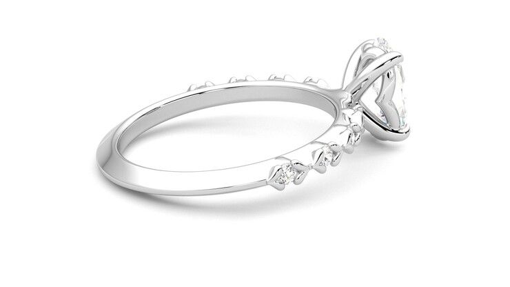 Taylor & Hart Izarra Oval Engagement Ring 360 degree image 11