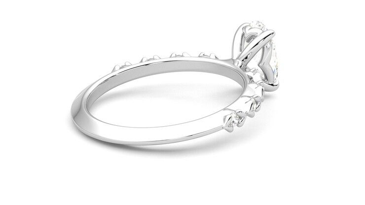 Taylor & Hart Izarra Oval Engagement Ring 360 degree image 12