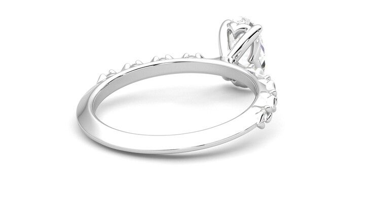 Taylor & Hart Izarra Oval Engagement Ring 360 degree image 13
