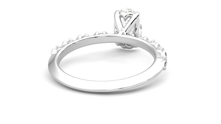 Taylor & Hart Izarra Oval Engagement Ring 360 degree image 14