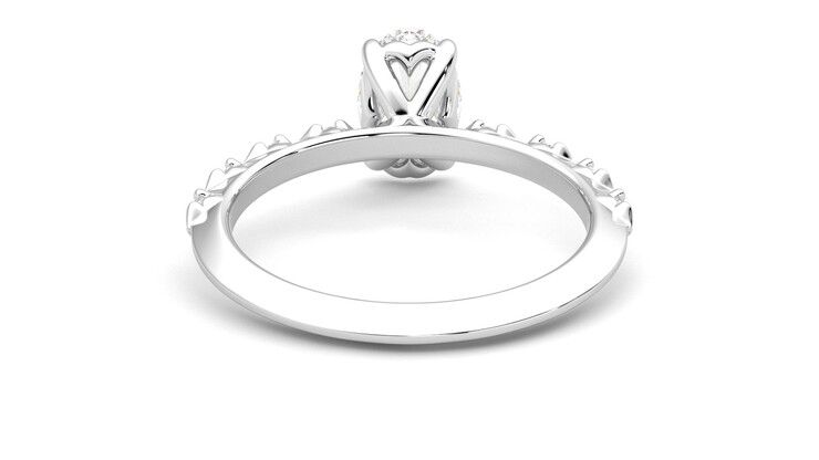 Taylor & Hart Izarra Oval Engagement Ring 360 degree image 15
