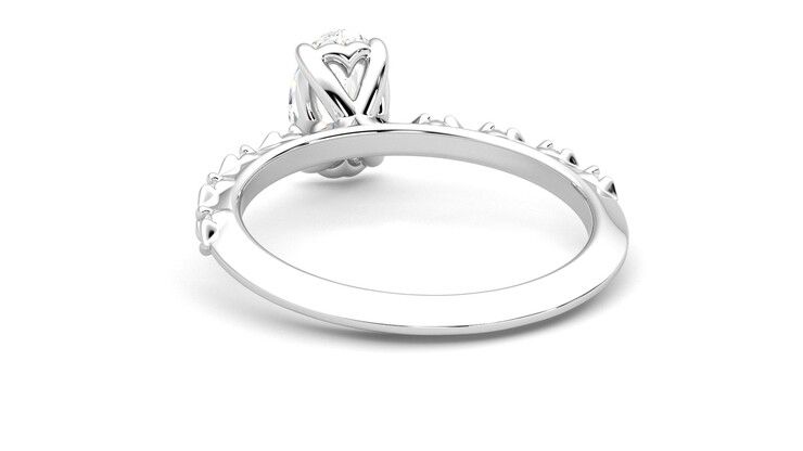 Taylor & Hart Izarra Oval Engagement Ring 360 degree image 16