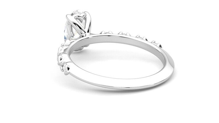 Taylor & Hart Izarra Oval Engagement Ring 360 degree image 17