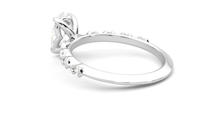 Taylor & Hart Izarra Oval Engagement Ring 360 degree image 18