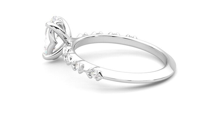 Taylor & Hart Izarra Oval Engagement Ring 360 degree image 19