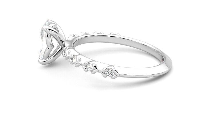 Taylor & Hart Izarra Oval Engagement Ring 360 degree image 20