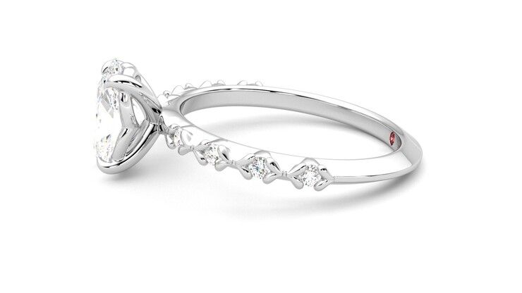 Taylor & Hart Izarra Oval Engagement Ring 360 degree image 21