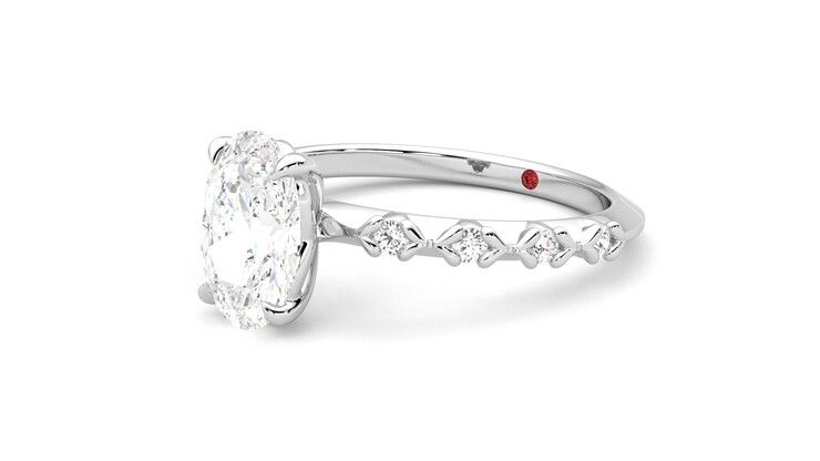 Taylor & Hart Izarra Oval Engagement Ring 360 degree image 24