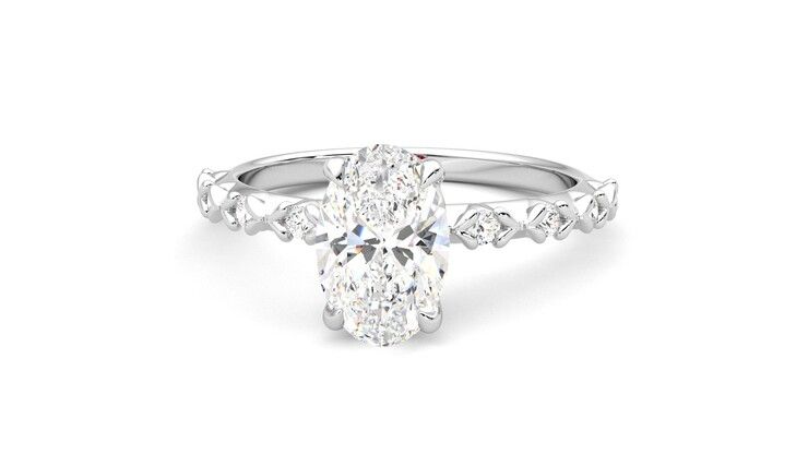 Taylor & Hart Izarra Oval Engagement Ring 360 degree image 28