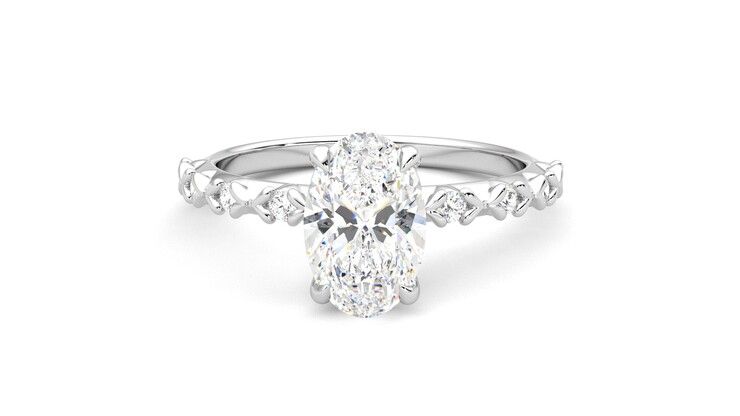 Taylor & Hart Izarra Oval Engagement Ring 360 degree image 29