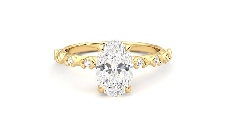 Taylor & Hart Izarra Oval Engagement Ring 360 degree image 1