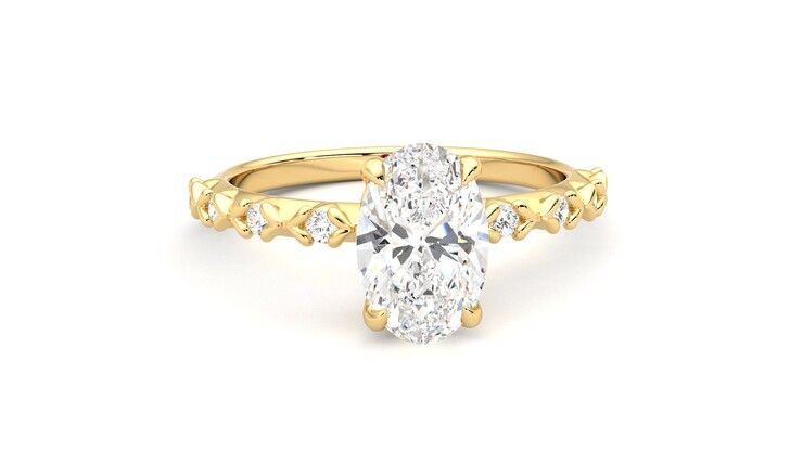 Taylor & Hart Izarra Oval Engagement Ring 360 degree image 2