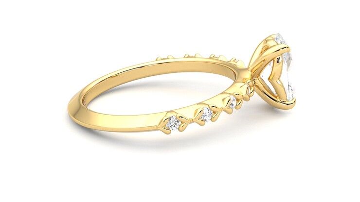 Taylor & Hart Izarra Oval Engagement Ring 360 degree image 10