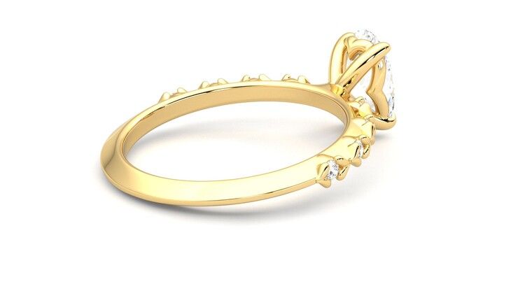 Taylor & Hart Izarra Oval Engagement Ring 360 degree image 12