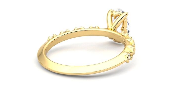 Taylor & Hart Izarra Oval Engagement Ring 360 degree image 13