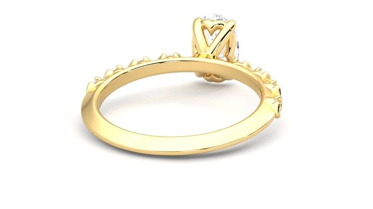 Taylor & Hart Izarra Oval Engagement Ring 360 degree image 14