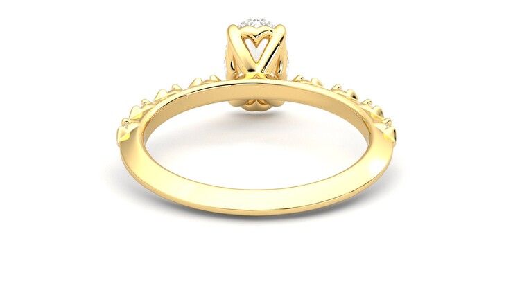 Taylor & Hart Izarra Oval Engagement Ring 360 degree image 15