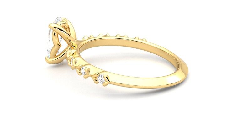 Taylor & Hart Izarra Oval Engagement Ring 360 degree image 19