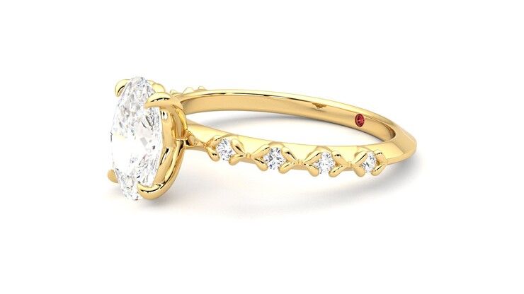 Taylor & Hart Izarra Oval Engagement Ring 360 degree image 23