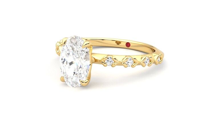 Taylor & Hart Izarra Oval Engagement Ring 360 degree image 25