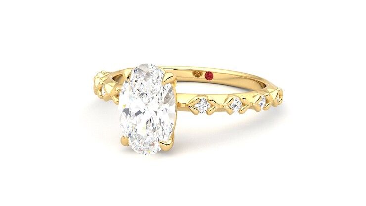 Taylor & Hart Izarra Oval Engagement Ring 360 degree image 26