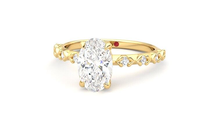 Taylor & Hart Izarra Oval Engagement Ring 360 degree image 27