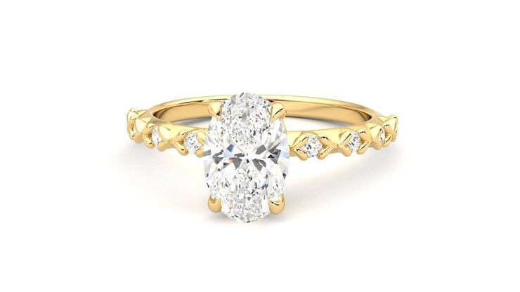 Taylor & Hart Izarra Oval Engagement Ring 360 degree image 28