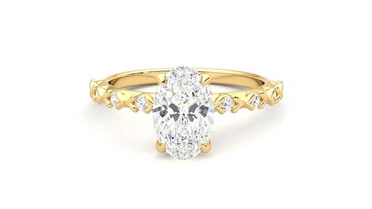 Taylor & Hart Izarra Oval Engagement Ring 360 degree image 29