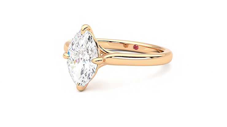 Taylor & Hart Joy Marquise Engagement Ring 360 degree image 25