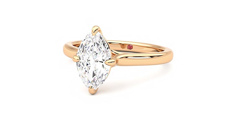 Taylor & Hart Joy Marquise Engagement Ring 360 degree image 26