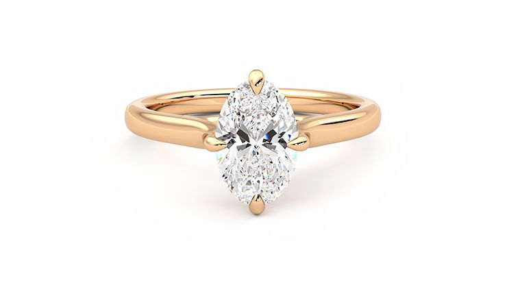 Taylor & Hart Joy Oval Engagement Ring 360 degree image 0