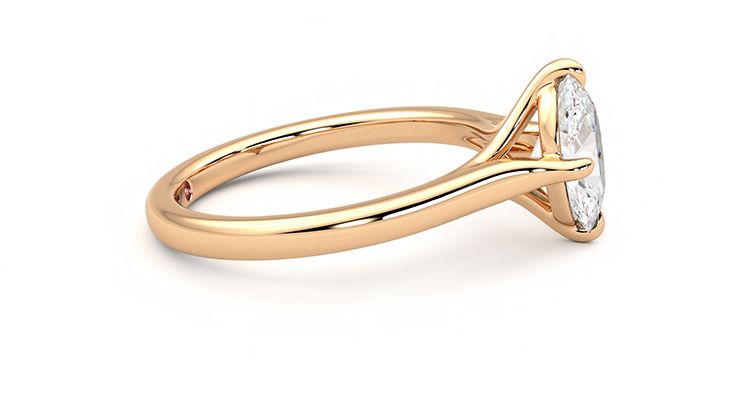 Taylor & Hart Joy Oval Engagement Ring 360 degree image 8