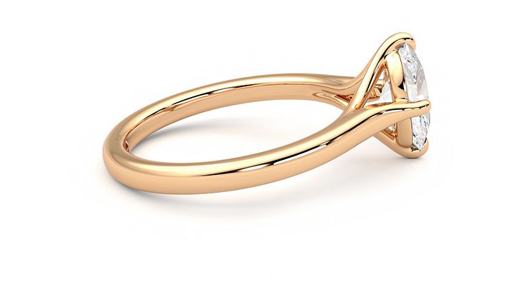 Taylor & Hart Joy Oval Engagement Ring 360 degree image 9