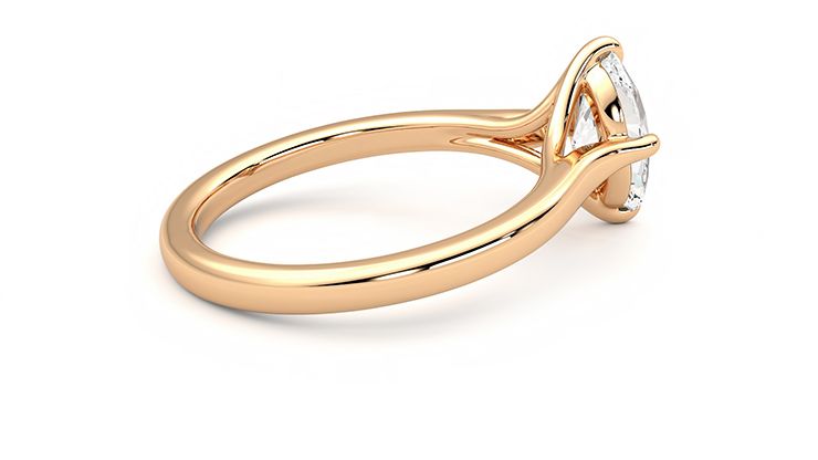 Taylor & Hart Joy Oval Engagement Ring 360 degree image 10