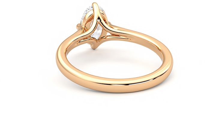 Taylor & Hart Joy Oval Engagement Ring 360 degree image 15