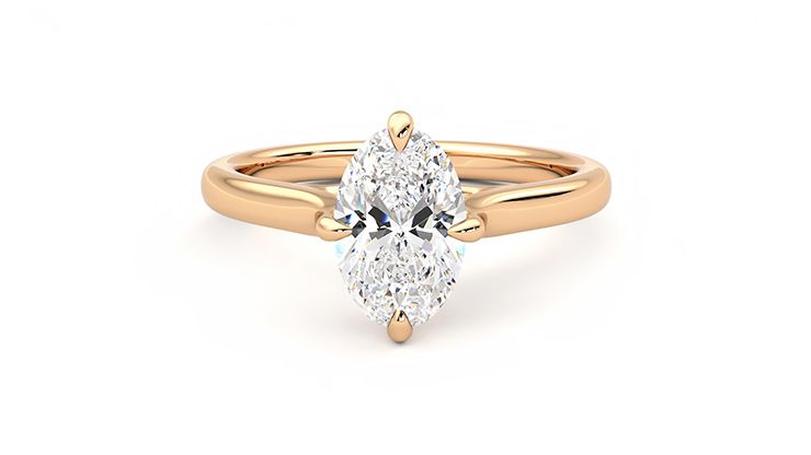 Taylor & Hart Joy Oval Engagement Ring 360 degree image 28