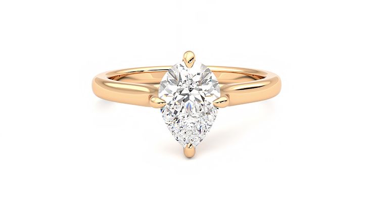 Taylor & Hart Joy Pear Engagement Ring 360 degree image 1